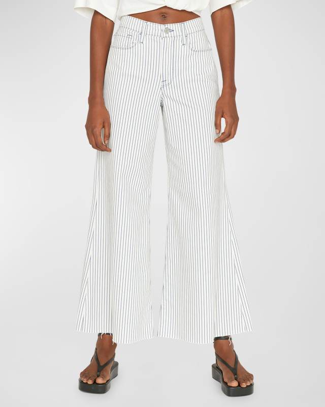 Le Palazzo Crop Striped Jeans